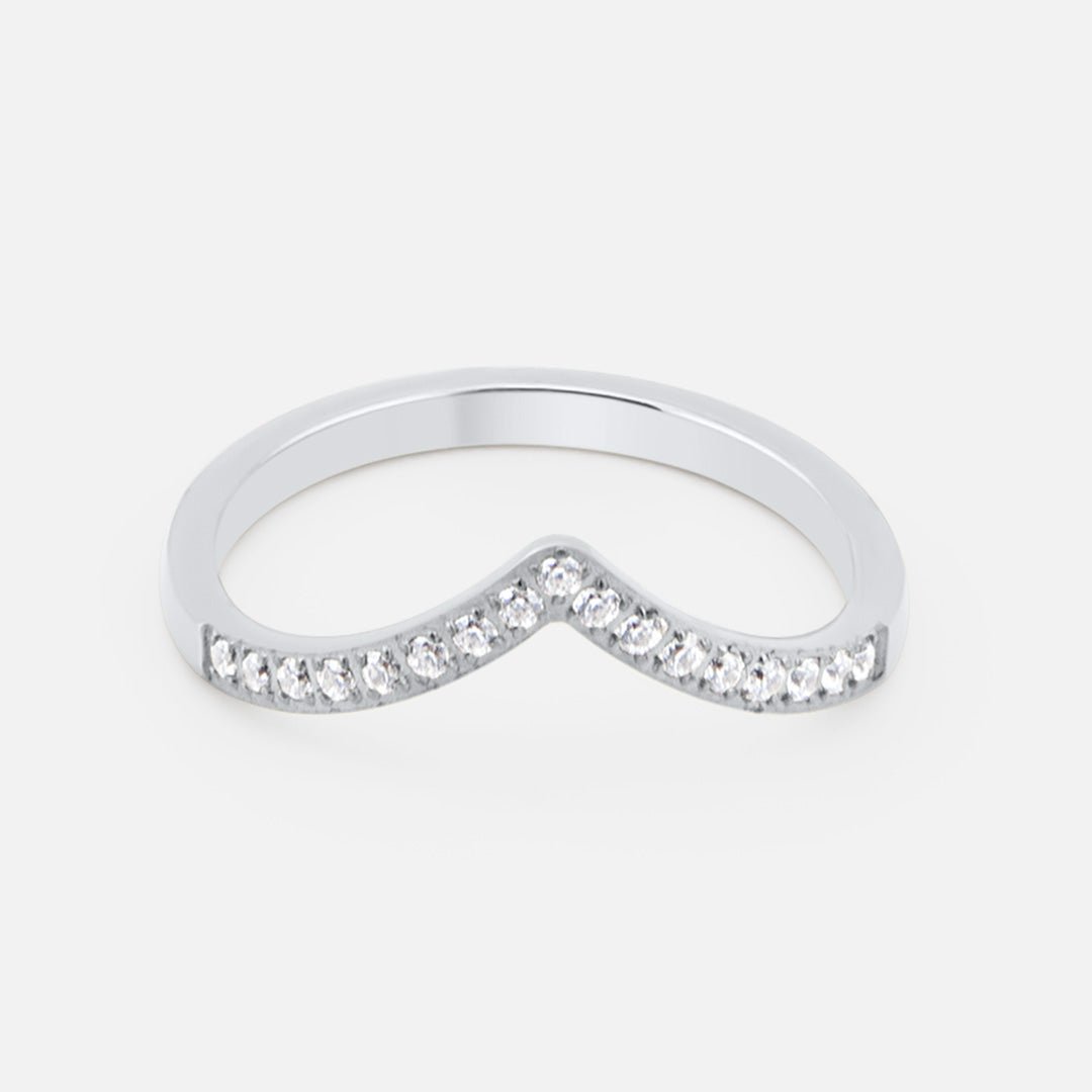 Serene Sparkle Ring Sølvfarvet - BY CARA