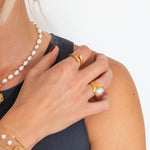 Simple Flow Justerbar Ring 18K Guldbelagt - BY CARA