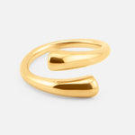 Simple Flow Justerbar Ring 18K Guldbelagt - BY CARA