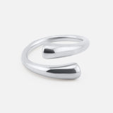 Simple Flow Justerbar Ring Sølvfarvet
