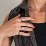 Simple Flow Justerbar Ring Sølvfarvet - BY CARA