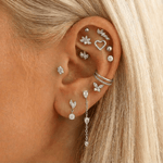 Single Row Crystal Ring sølvfarvet 8 mm - BY CARA