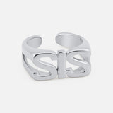 SIS justerbar Ring Sølvfarvet