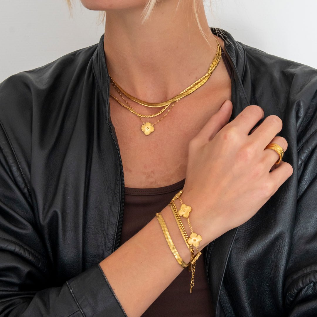 Soleil Clover Armbånd 18K Guldbelagt - BY CARA