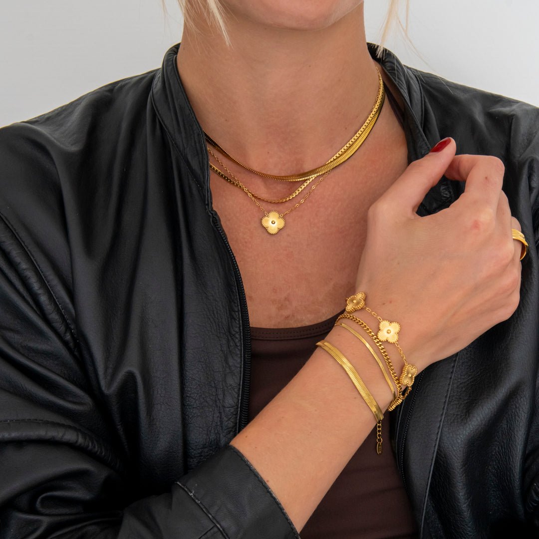 Soleil Clover Armbånd 18K Guldbelagt - BY CARA