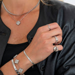 Soleil Clover Armbånd Sølvfarvet - BY CARA