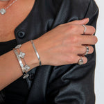 Soleil Clover Armbånd Sølvfarvet - BY CARA