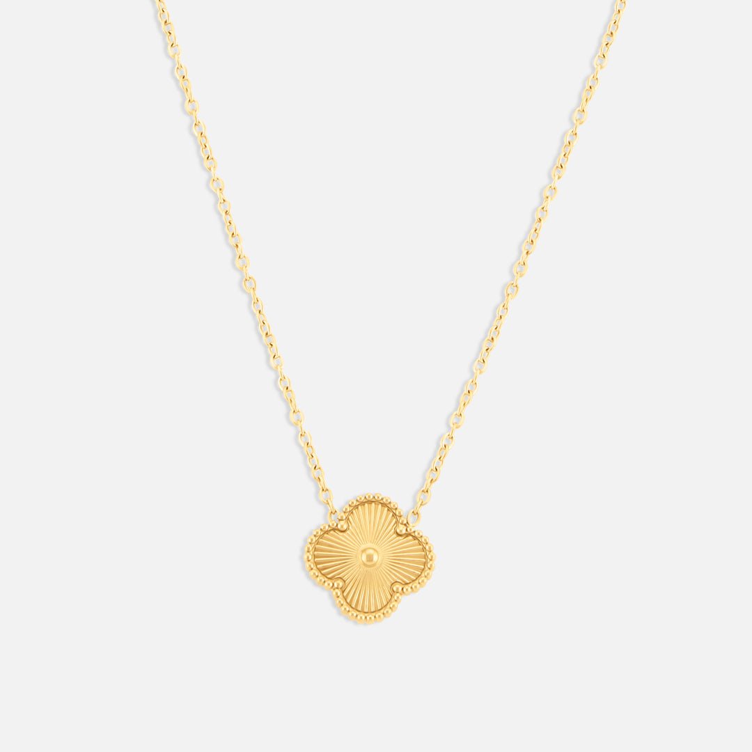 Soleil Clover Halskæde 18K Guldbelagt - BY CARA