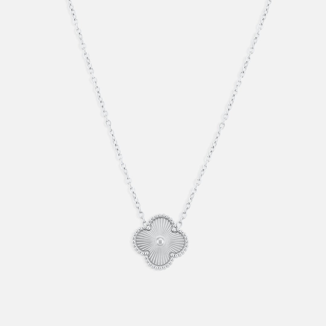 Soleil Clover Halskæde Sølvfarvet - BY CARA