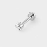 Solitaire Push-in 2,5 mm Labret silverfärgad