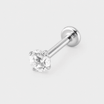 Solitaire Push-in 3 mm Labret silver-coloured