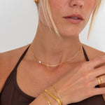 Solo Pearl Halskæde 18K Guldbelagt - BY CARA