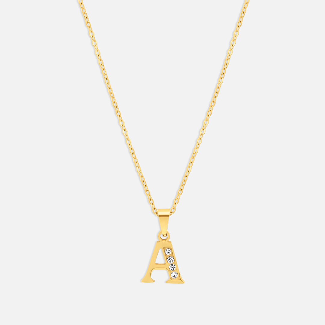 Sparkle Buchstabenkette 18K vergoldet