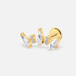 Spike Crown Labret guldfarvet - BY CARA