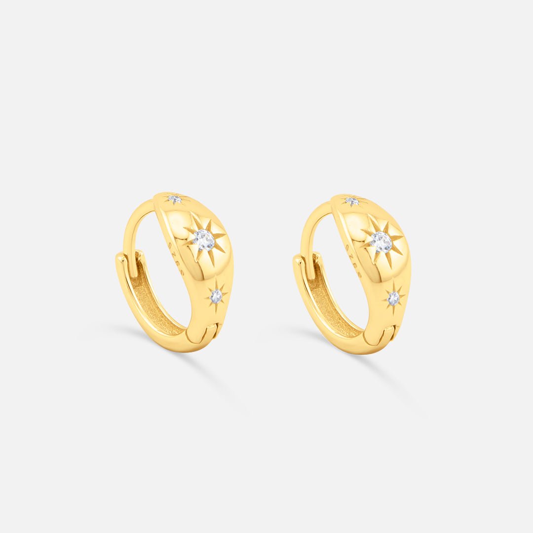 Stardust Hoops 18K Guldbelagt Helix 8 mm - BY CARA