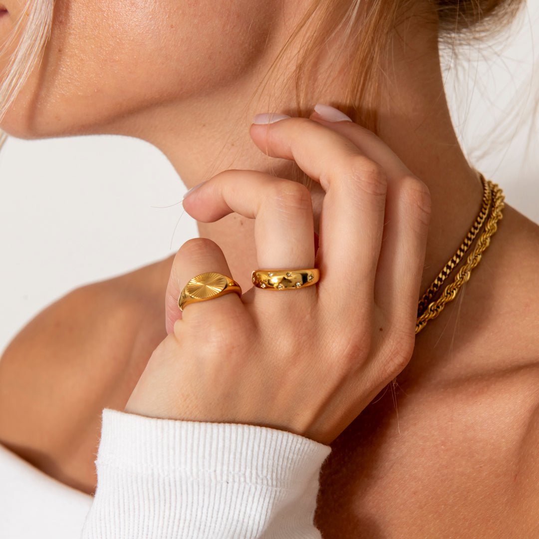 Stardust Ring 18K Guldbelagt - BY CARA