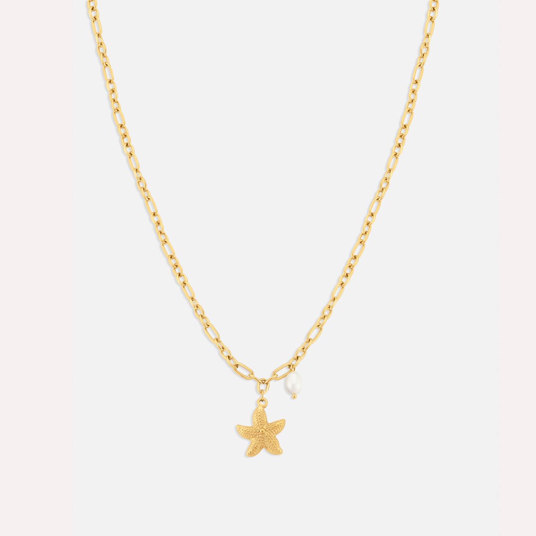 Starfish Pearl Halskæde 18K Guldbelagt - BY CARA