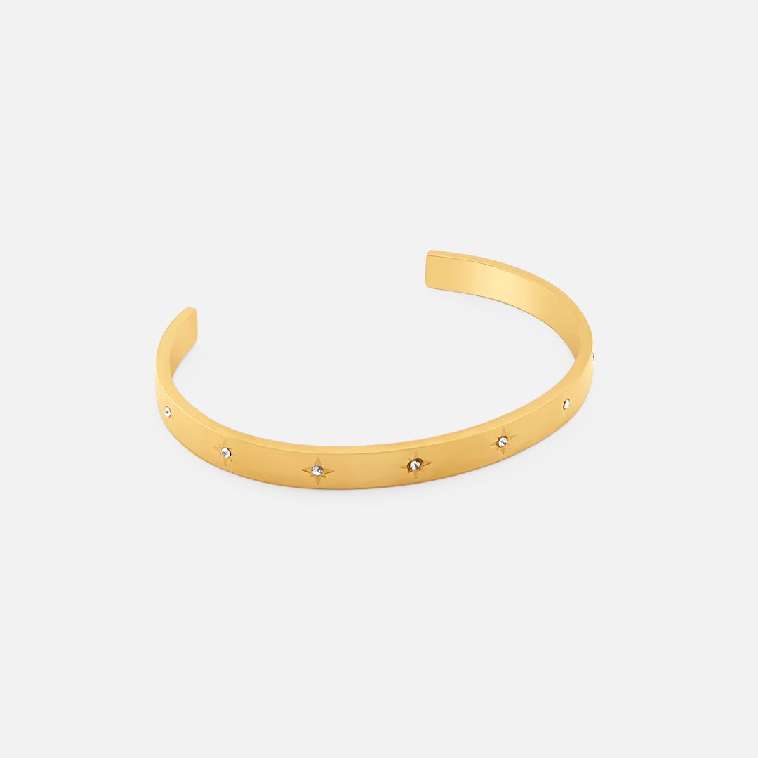 Starlight Cuff Bangle 18K Guldbelagt - BY CARA