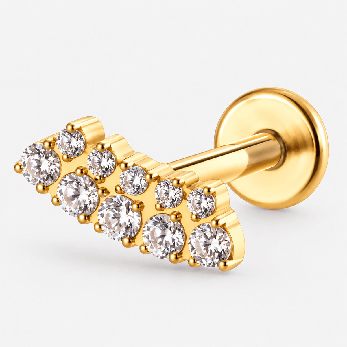 Starlit Cascade Labret gold-coloured - BY CARA