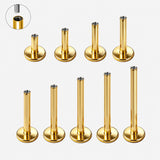 Labret Stav Løs Titanium guldfarvet