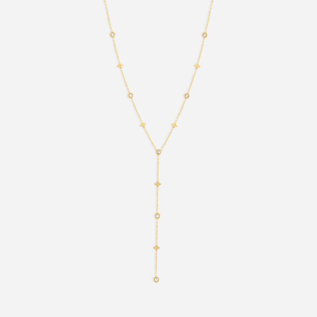 Stellar Y Halskæde 18K Guldbelagt - BY CARA