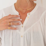 Sunbeam Oval Ring 18K Guldbelagt - BY CARA