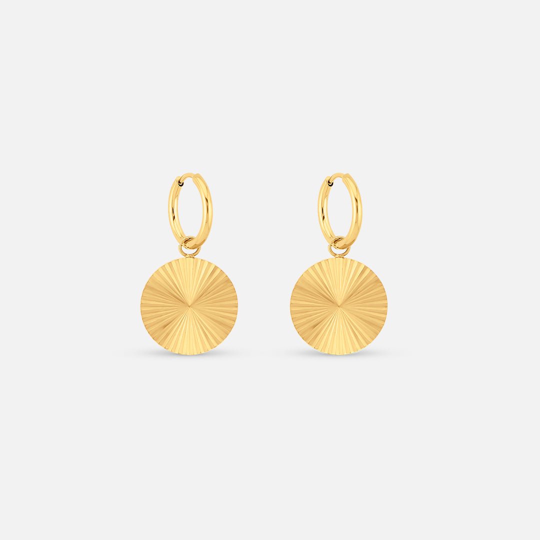 Sunbeam Round Hoops 18K Guldbelagt - BY CARA