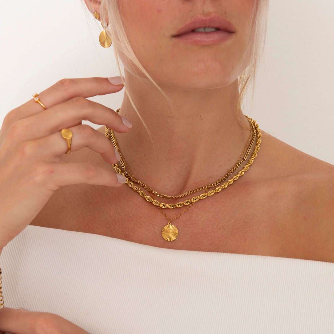 Sunbeam Rund Ring 18K Guldbelagt - BY CARA