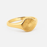 Sunbeam Rund Ring 18K Guldbelagt