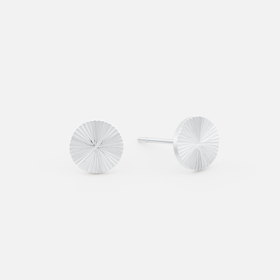 Sunbeam Studs Sølvfarvet - BY CARA