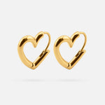 Sweet Heart Hoops 18K Guldbelagt - BY CARA