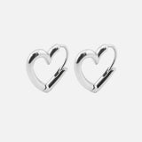 Sweet Heart Hoops Sølvfarvet