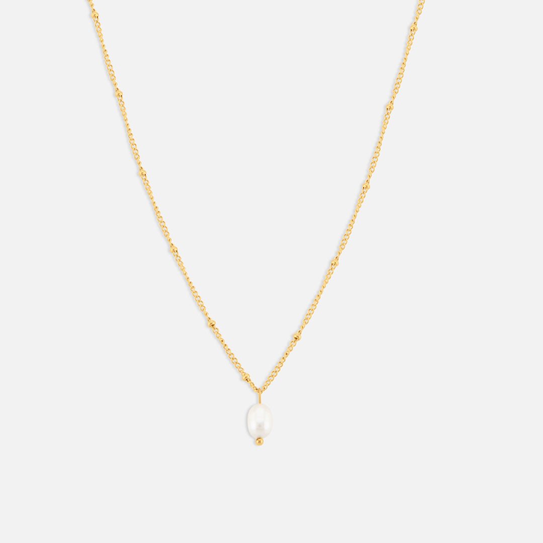 Sweet Pearl Halskæde 18K Guldbelagt - BY CARA