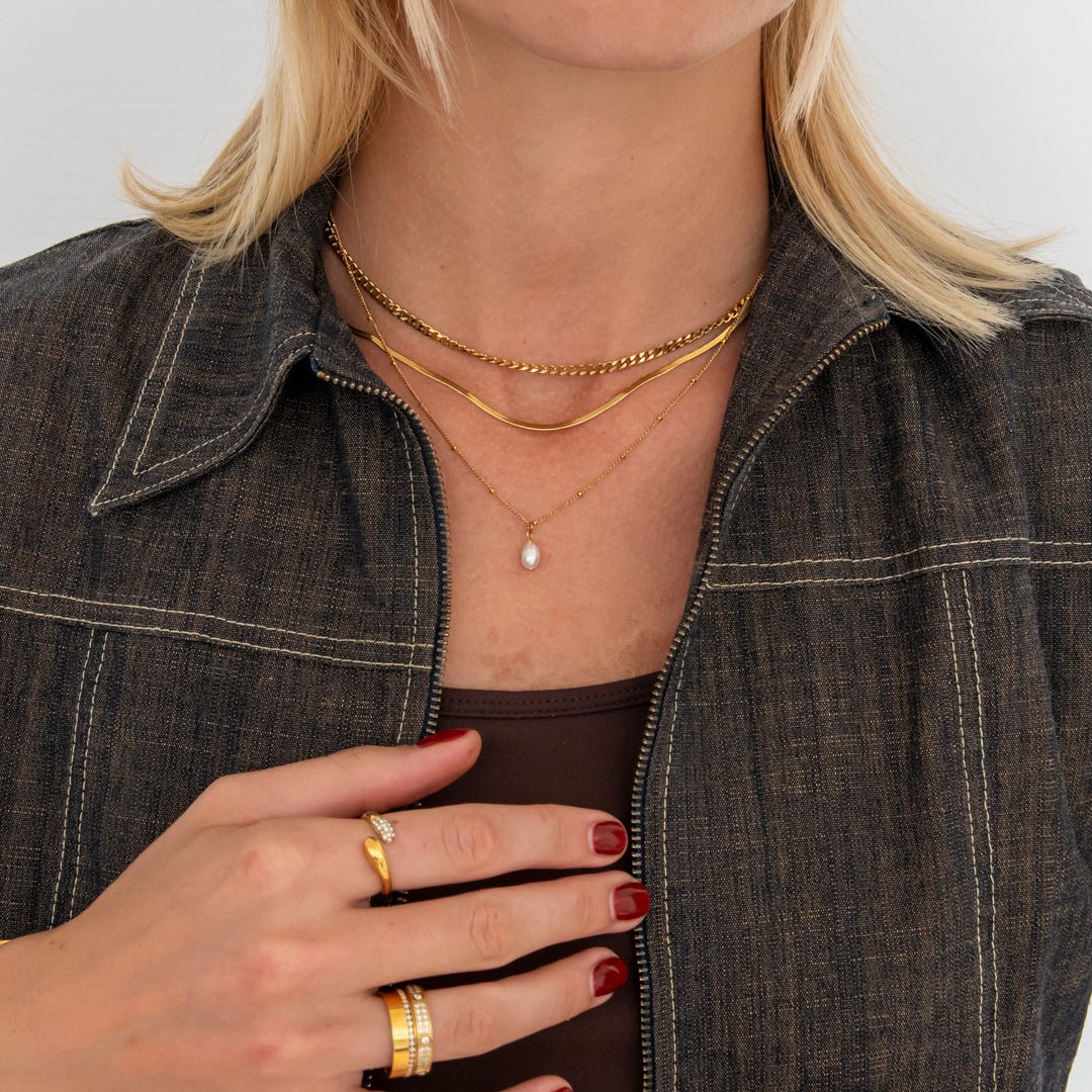 Sweet Pearl Halskæde 18K Guldbelagt - BY CARA