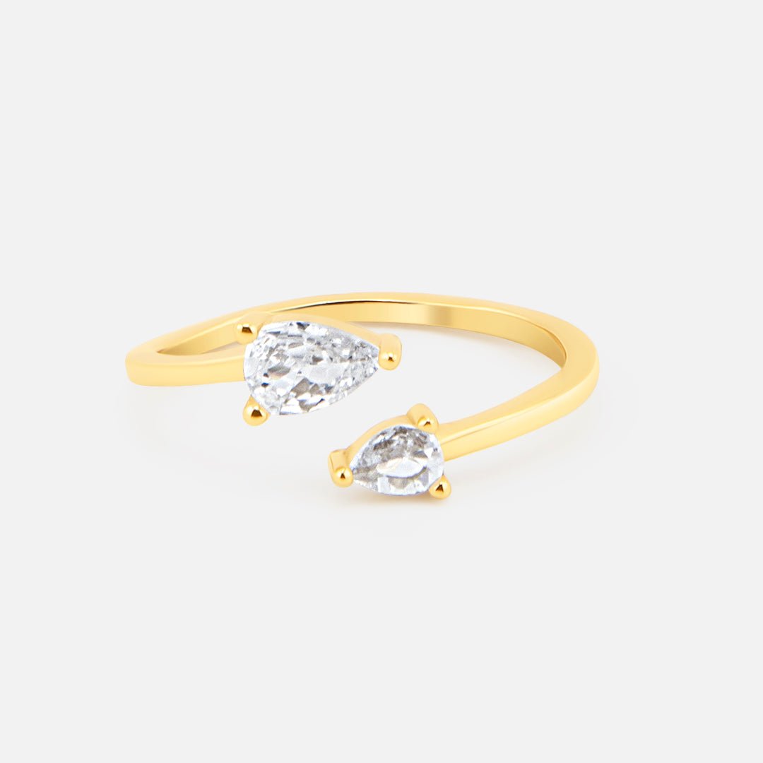 Teardrop Ring 18K Guldbelagt - BY CARA