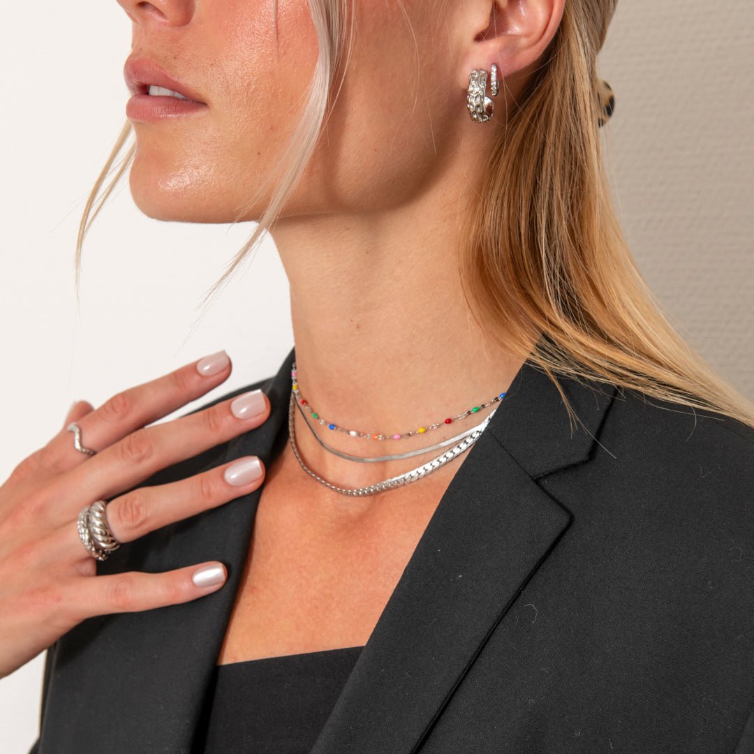Terra Lava Hoops Sølvfarvet 20 mm - BY CARA
