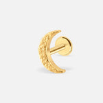 Textured Moon Labret guldfarvet - BY CARA