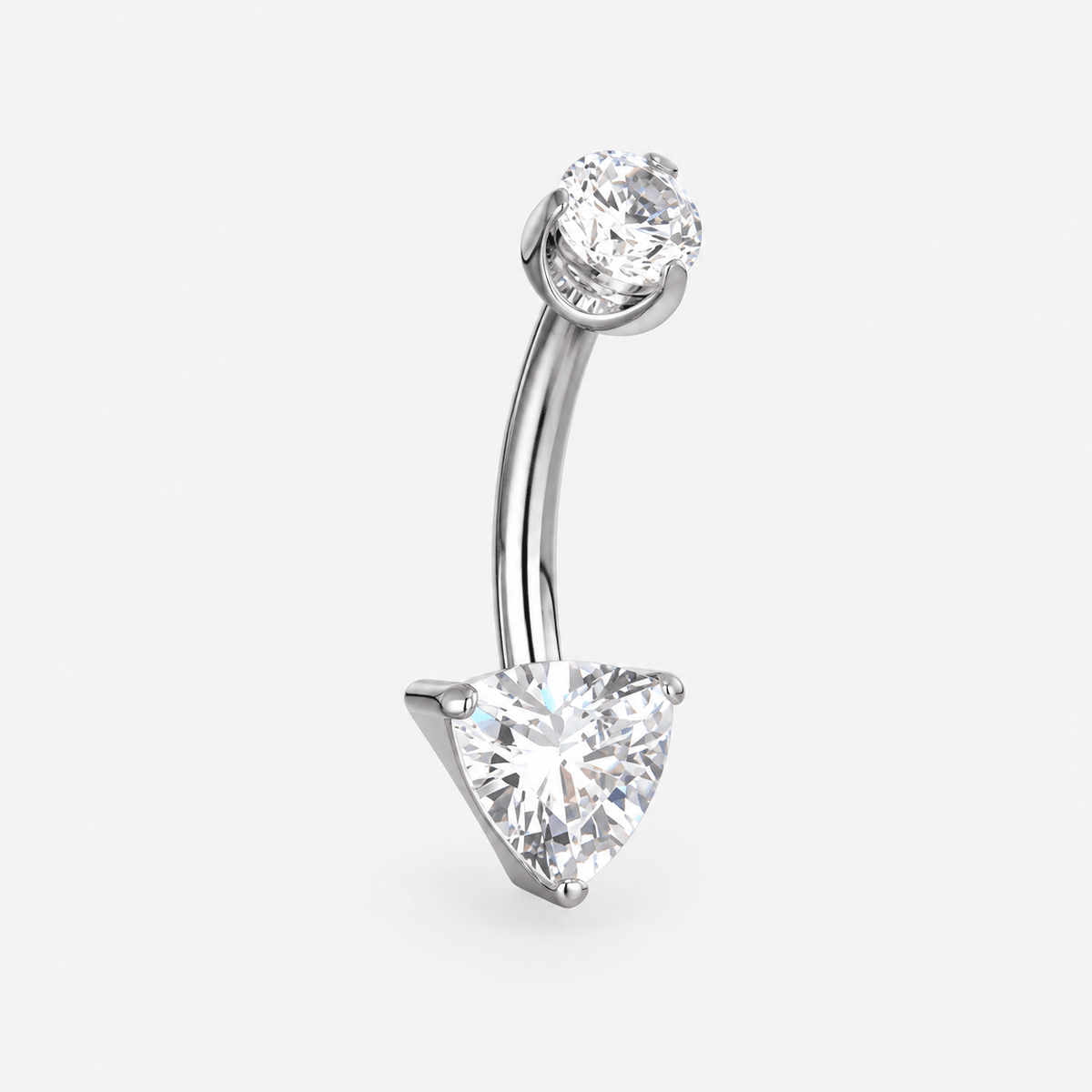 Trielle Spark 4/6 mm Bauchnabelpiercing silberfarben - BY CARA