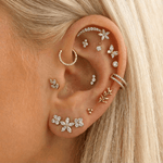 Triple Ball Push - in Labret guldfarvet - BY CARA