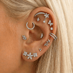 Triple Ball Push - in Labret sølvfarvet - BY CARA