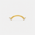 Twin Gem Curved Barbell gold-coloured 8 mm