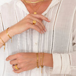 Twist Ring 18K Guldbelagt - BY CARA