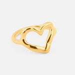 Twisted Heart Ring 18K Guldbelagt - BY CARA