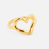 Twisted Heart Ring 18K Guldbelagt