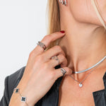 Twisted Heart Ring Sølvfarvet - BY CARA