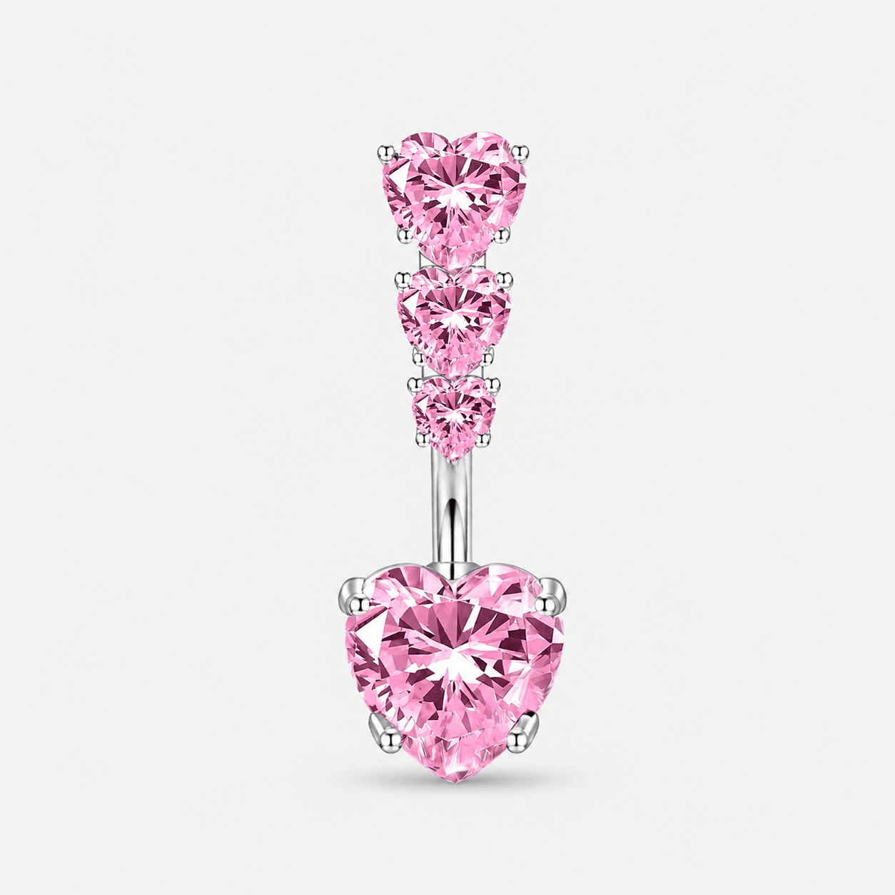 Valentina Cascade Rose Navlepiercing sølvfarvet - BY CARA