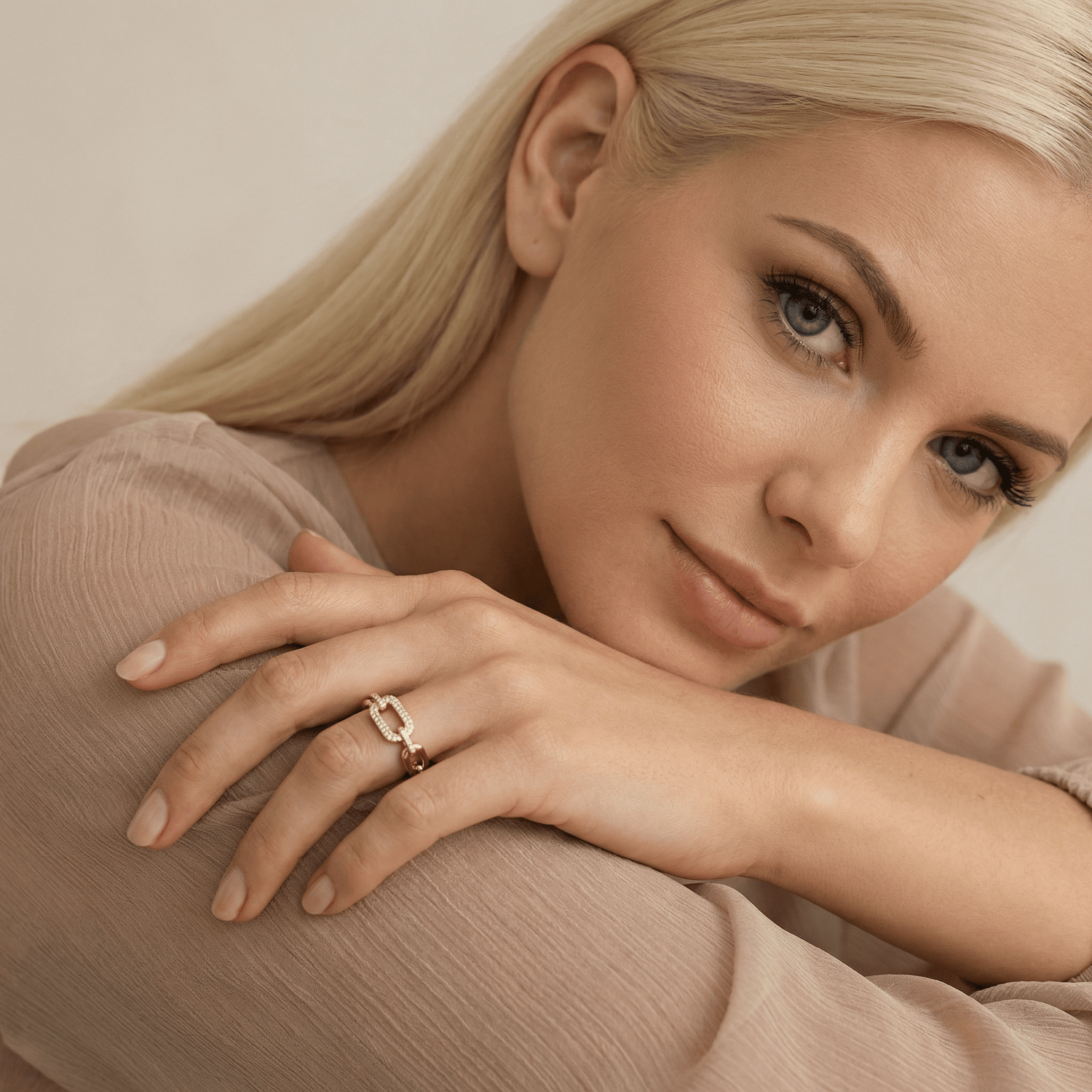 Valerie Link Ring 18K Guldbelagt - BY CARA