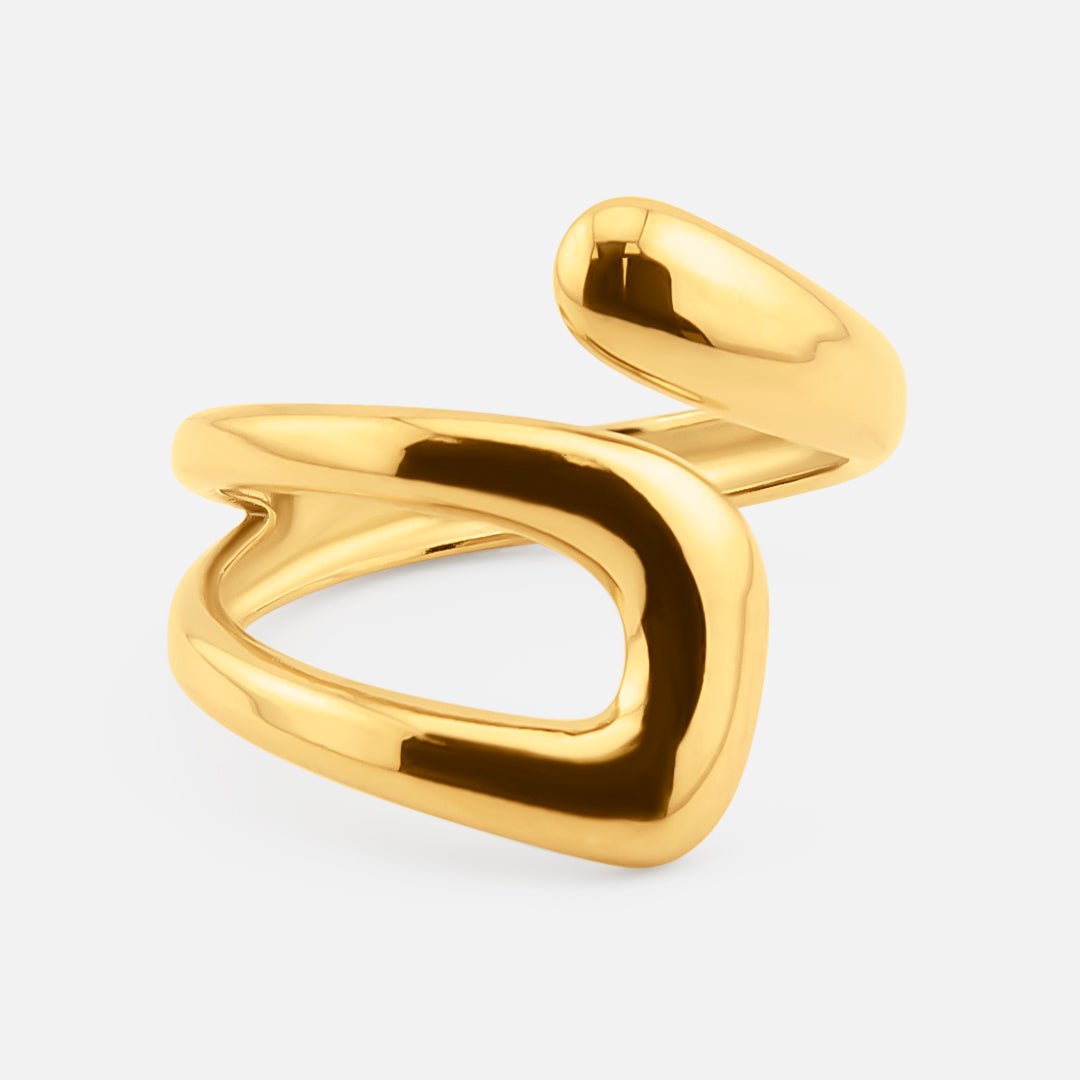 Valerie Twist Justerbar Ring 18K Guldbelagt - BY CARA