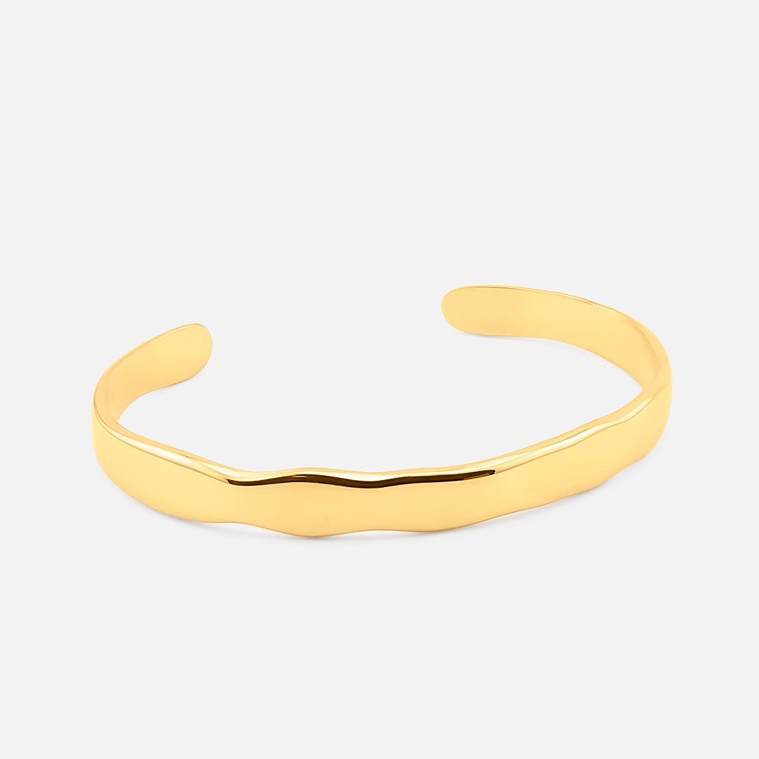 Wave Glow Bangle 18K Guldbelagt - BY CARA