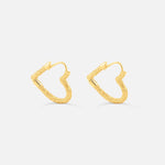 Wave Heart Hoops 18K Guldbelagt 20 mm - BY CARA